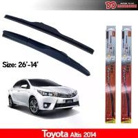 ราคา ที่ปัดน้ำฝน ใบปัดน้ำฝน ซิลิโคน ตรงรุ่น Toyota Altis 2014-2020 ไซส์ 26-14 ยี่ห้อ Diamond กล่องแดง (1731583676992422962)