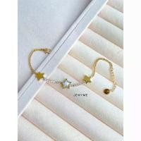 ราคา Jewyme - Diamond Star สร้อยข้อมือสแตนเลสสีทองลายดาวเพชร แนะนำ (1732203279421638484)