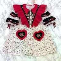 ราคา Maria Diamond เดรสวินเทจแดงดำ Tua Prod Vintage Dress เดรสวินเทจผ้าป๊อปคอร์นพิมพ์ลาย กระดุมหน้า สไตล์วินเทจปักดอกกุหลาบ มีซับใน สีสวยมาก (1730009184327796927)