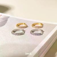 ราคา light purple / diamond huggie hoop earring ต่างหูห่วงประดับพลอยสีม่วงอ่อน (1729658717399779703)