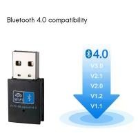 ราคา การ์ดเครือข่ายไร้สาย USB, CIN-FAST, อะแดปเตอร์ 2-in-1 Bluetooth 4.0, ตัวรับสัญญาณ WIFI 150M, รองรับ USB และบลูทูธ, เข้ากันได้กับ Windows 7/8/10, การ์ดเครือข่ายไร้สาย (1730806024097729145)