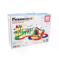 ราคา PicassoTiles 80 pc Race Track Magnetic Building Blocks Set (1732201286044387317)