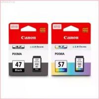 ราคา พร้อมส่ง-COD CANON INK PG-47 BK, CL-57 CO ตลับหมึกอิ๊งค์เจ็ทแคนนอนแท้ สีดำ, PG-57 ชุดสี สำหรับเครื่อง E400 E410 / Lotus Shop (1729717330812963124)