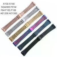 ราคา สายนาฬิกาย้อนยุค, เข้ากันได้กับ Casio A158 A168 SGW400 F91W F84 F105 F108 AE1200 AE1300, ตัวล็อกสีเงิน, สร้อยข้อมือทอง, สายเหล็กวินเทจ (1731438316417812639)