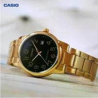 ราคา นาฬิกา CASIO รุ่น MTP-V002G-1BUDF แท้ 100% ประกันศูนย์ นาฬิกาอนาล็อก มีวันที่ สีทอง (1732023390035806551)