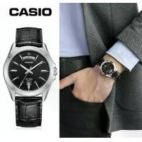 ราคา นาฬิกา Casio รุ่น MTP-1370L-1A นาฬิกาผู้ชายสายหนัง สีดำ หน้าปัดดำ - มั่นใจ ของแท้ 100% รับประกันสินค้า 1 ปีเต็ม (1729597081710266576)