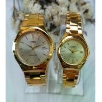 ราคา นาฬิกา Casio แท้ รุ่น MTP-1170N ,LTP-1170N นาฬิกาชุด คู่รัก สายสแตนเลสสีทอง-ของแท้ 100% รับประกันศูนย์ CMG 1 ปีเต็ม (1729611540011714768)