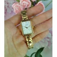 ราคา นาฬิกา Casio แท้ รุ่น LTP-V009G-7E นาฬิกาข้อมือผู้หญิง หน้าปัดเหลี่ยม สายแสตนเลสสีทอง -ของแท้100% ประกันสินค้า 1 ปีเต็ม (1729643641191827664)