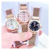 ราคา นาฬิกาผู้หญิง casio สายเม่เหล็ก มีหลายสีหลายเเบบไม่ตัองตัดสายแถมฟรีกล่อง แนะนำ (1731596933946508402)
