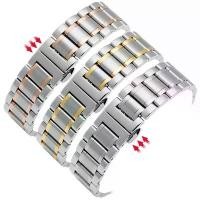 ราคา สายสแตนเลส ดีไซน์หรูหรา เหมาะสำหรับนาฬิกา Longines, Seiko, Casio และ Omega เข้ากันได้กับสายรัดสีเงินและสีทอง มีขนาดสายรัด 18mm, 20mm, 21mm, 22mm และ 24mm (1731378830438139998)