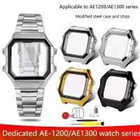 ราคา เหมาะสำหรับ Casio นาฬิกาสี่เหลี่ยมเล็ก AE-1200WH AE1300, สายสแตนเลส, อุปกรณ์เสริมเคสโลหะ, การดัดแปลง (1732007945240676281)