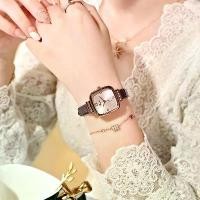 ราคา นาฬิกาสี่เหลี่ยมเล็ก ดีไซน์เฉพาะ ราคาไม่แพง หรูหรา เรียบง่าย สง่างาม เหมาะสำหรับฤดูร้อน สายเข็มขัด นาฬิกาผู้หญิง ทรงเหลี่ยมเล็ก ดีไซน์น้ำตาล นาฬิกาcasioรุ่นใหม่ผู้หญิง (1730307448047176700)