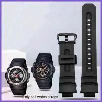 ราคา สายรัดข้อมือ 16 มม. เหมาะสำหรับ Casio G-Shock AW-591/590/AWG-M100/101/G-7700 สายนาฬิกาสร้อยข้อมือสำรอง ทำจากยางซิลิโคน (1731285331603326698)