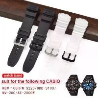 ราคา สายเรซิน 16 มม. เข้ากันได้กับ Casio MCW-100H, MCW110H, HDD-S100, WV-200, W-S220, AE-2000, AE-2100, สายรัดและตัวล็อคสายรัด, เหมาะสำหรับผู้ชาย, สไตล์สปอร์ต, กันน้ำ, วัสดุ TPU, เข้า (1730783916219271403)