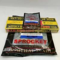 ราคา 125ปลาวาฬสีเลือดหมู125สีเขียวถังแก๊ส ✿โซ่สเตอร์ชุด M-SLAZใช้กับR-15(ข้อหนา428)(14-47-132)SPARK-135❉ (1732096961330120586)