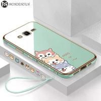 ราคา เคสโทรศัพท์ hp สำหรับ Samsung Galaxy J2 Prime J4 Prime J6 Prime J7 Prime เคส (สายคล้องฟรี) สุนัขการ์ตูนน่ารัก เคสลายขอบสี่เหลี่ยม (1729610394604374974)