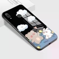 ราคา เคสสำหรับ Huawei Y9 2019 Y9 2019/Enjoy 9 PLUS เคสโทรศัพท์หมีและกระต่าย เคสกระจกนิรภัยเคลือบเงา เคสกันกระแทก (1729680896332434366)