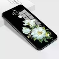 ราคา เคสสำหรับ HUAWEI Mate 9 Mate 9 Pro เคสแข็งพิมพ์ลายดอกไม้ ฝาหลังกระจกนิรภัยกันกระแทก (1729660025144248965)