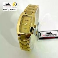 ราคา นาฬิกาสำหรับผู้หญิงข้อมือเล็ก ตัวเรือนสีทอง แบรนด์ US Submarine รุ่น A-007 LG (1729641891991751041)