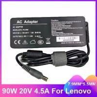 ราคา อะแดปเตอร์ชาร์จแล็ปท็อป, 90W, แรงดันไฟฟ้า 20V, 4.5A, ขนาด 7.9*5.5 มม., สำหรับ Lenovo T6, R6, Z6, X6, X200, X300, 3000, C100, T60, E125, E430, E530, อะแดปเตอร์โน๊ตบุ๊ค (1732294365720643702)