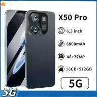 ราคา [COD] Realma X50 Pro สมาร์ทโฟน Android ใหม่ล่าสุด 16GB RAM + 512GB ROM ความจุขนาดใหญ่ 6800mAh อายุการใช้งานแบตเตอรี่ยาวนาน หน้าจอ HD ขนาด 6.3 นิ้ว กล้อง HD 48+72MP บลูทูธสมาร์ท oppo reno 6 z5g (173131