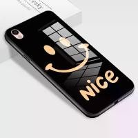 ราคา เคสสำหรับ OPPO R9 R9 PLUS/F1 PLUS/R9S เคสแข็งพิมพ์ลายยิ้มสวย ฝาหลังกระจกนิรภัยกันกระแทก (1729681599416142782)