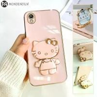 ราคา DDH000 + Z33 เคสโทรศัพท์มือถือ เคสโทรศัพท์แบบนิ่มชุบหรูหรา OPPO A37 OPPO A37F OPPO Neo 9 OPPO A71 กระจกคิตตี้ (1729612473834113669)