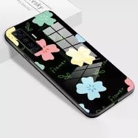 ราคา เคสกระจกนิรภัยสำหรับ VIVO X50 VIVO X51 5G/VIVO X50 Pro เคสดอกไม้สีสันสดใส กันกระแทก มันวาว ฝาหลัง (1729681609122679429)