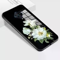 ราคา เคสสำหรับ VIVO V17 VIVO 1919/V19/V19NEO/VIVO V17 Pro เคสแข็งพิมพ์ลายดอกไม้ ฝาหลังกระจกนิรภัยกันกระแทก (1729660028523350661)