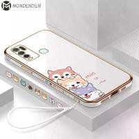 ราคา เคสสำหรับ VIVO Y50 Vivo Y30 Vivo Y30i Vivo 1938 เคสโทรศัพท์ สายคล้องฟรี + สุนัขการ์ตูนน่ารัก เคสลายขอบสี่เหลี่ยม (1729610112466717630)