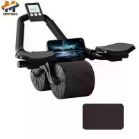 ราคา [MNDA3]Ab Roller Wheel with Elbow Support, Automatic Rebound Abdominal Wheel,Ab Roller for Abdominal Exercise Machine,Abs Workout Equipment,Trainer Fitness Belly Training for Men (1731300407104013495)