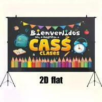 ราคา แบนเนอร์ตกแต่งงานปาร์ตี้กลับมาสู่โรงเรียน, 2D แบน, 1 ชิ้น, ป้ายต้อนรับภาษาสเปนพร้อมไอคอนในห้องเรียน (กระเป๋าเป้สะพายหลัง, นาฬิกาปลุก, ดินสอ, แอปเปิ้ล, จานสี), ตกแต่งห้องเรียนขนาด (1732024589498353607)