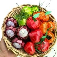 ราคา ผลไม้รวม เหรียญโปรยทาน ส้ม/มะพร้าว/มังคุด/แอปเปิ้ล 40 ชิ้น (ตัวเปล่า) (1730521628648048839)