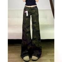 ราคา กางเกงยีนส์ขาบานขายาวลายพราง สไตล์วินเทจ สำหรับผู้หญิง เอวต่ำ ไม่ผอม กางเกงขาบาน ทรงบูทคัท ทรงขากระดิ่ง สไตล์ฤดูร้อน 2025 baggy jeans uniqlo กางเกงยีนส์ คาร์โก้ promthong ผ้าถุง (1732028967573227016)