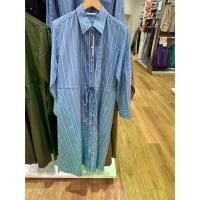 ราคา 【SALE】Uniqlo Fall 2023 Women's Cotton Drawstring Shirt Long Dress Thin Coat Long Sleeves 462596 (1731587748521543471)