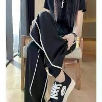 ราคา กางเกงขากว้างสำหรับผู้หญิง, วัสดุผ้าไหมน้ำแข็งแห้งเร็ว, สไตล์ฤดูร้อน 2025, กางเกงขาตรงบางใหม่, เอฟเฟกต์พาด, ลำลองและหลวม, กางเกงวอร์มสีขาว กางเกง วอร์ม สอบ ตํารวจ uniqlo c sweatpants (1731285073628660