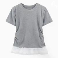 ราคา เสื้อยืดจีบเย็บลูกไม้สไตล์เกาหลีหญิงฤดูร้อนใหม่สลิมฟิตรูปสอพลอเสื้อแขนสั้น เสื้อ ใส่ เล่น สงกรานต์ เสื้อ ผ้า แฟชั่น ราคา ถูก uniqlo premium linen เสื้อ คอกระเช้า สงกรานต์ (1732339523994290927)