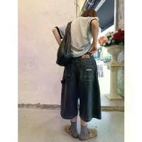 ราคา กางเกงยีนส์ครอปขากว้างย้อนยุคอเมริกัน พลัสไซส์ สำหรับผู้หญิง ทรงหลวม อเนกประสงค์ ลำลอง กระชับสัดส่วน กางเกงตรงเอวสูง เหมาะสำหรับสาวพลัสไซส์ baggy curve jeans uniqlo promthong กางเกงยีนส์ (173179376983