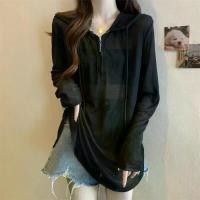 ราคา เสื้อเบลาส์ฤดูร้อนบางรงหลวมและสลิมฟิต, สีดำ, มีฮู้ด, เสื้อยาวปานกลาง, คอลเลกชันผู้คน 15000 uniqlo กันยูวี เสื้อ คอบัว เสื้อ กัน ลม เสื้อผ้า เม พรีมายา ผ้าฝ้าย ผ้าแพร แฟชั่น (1731366808781096888)