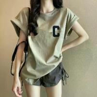 ราคา เสื้อยืดแขน Flutter Niche ดีไซน์สวย เกาหลี ทงแดมุน สำหรับผู้หญิง แขนสั้น ทรงหลวม เสื้อแขนกุด ไหล่ตก เนื้อเสือโคร่ง เสื้อ คอปาด เสื้อ เพลย์บอย คอปก ผู้ หญิง เสื้อ แฟชั่น มา (1731270145979155729)