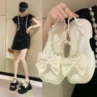 ราคา Extra discount of 30% ผลิตภัณฑ์ใหม่รองเท้าแตะส้นตึกสไตล์เกาหลี รองเท้าแตะโบว์แฟชั่น (1731590169926207409)