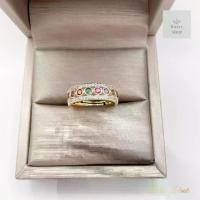 ราคา Discount แหวนพลอยนพเก้าล้อมเพชรขนาดฟรีไซต์ ใส่เสริมมงคลเสริมเฮง (1732312866895530127)