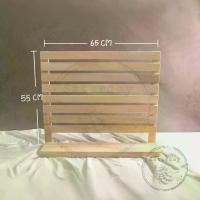 ราคา Discount ระแนงไม้ ชั้นระแนงไม้สน ไม่มีตะขอแขวน ขนาดใหญ่ คัดไม้สวย ๆ ไม่มีตาไม้ เป็นที่นิยม (1731509351271073361)