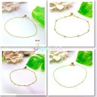 ราคา Discount Jiptha DIY สร้อยข้อเท้า สร้อยทองเหลือง ข้อเท้าทองเหลืองแท้ ข้อเท้ากระดิ่ง หลายลายให้เลือก ขนาดข้อเท้า 23-24 ซม ใส่อาบนำ้ได้ งานไม่ลอก (1732275775871617283)