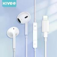 ราคา Discount KIVEE หูฟัง หูฟังไอโฟน ของแท้ หูงฟังของแท้ อินเอียร์ และไมโครโฟนในตัว ใช้กับช่องเสียบขนาด 3.5 mm/Lightning/Type C ใช้ได้กับ for XIAOMI iPhone OPPO VIVO Samsung huawei Meizu รับประกัน 1 ปี (17