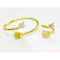 ราคา Discount กำไลไหมทองใบมะกอก แหวนไหมทองใบมะกอก (1731795638088599513)