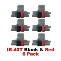 ราคา ลูกกลิ้งหมึกเครื่องคิดเลข IR-40T สีดำและสีแดง 6 แพ็ค เข้ากันได้กับ Sanyo CX5322DP, Seiko M42T, Citizen CX123, Sharp FR520, HR170L, คุณภาพสูงและทนทาน (1732024732649948436)