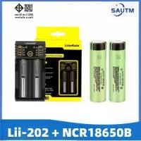 ราคา Liitokala Lii-202 ที่ชาร์จ USB 2 ช่อง และแบตเตอรี่ Panasonic NCR18650B 3400mah 2 ชิ้น (1731644095180211761)