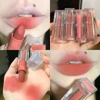 ราคา L-08Cappuvini Lipstick, matte texture, velvet black, clear tube, 6 colors, clear acrylic, waterproof, sweatproof, long-lasting. (1731741486941635931)