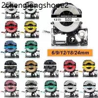 ราคา 6/9/12/18/24 มม.SS9KW SS12KW SS18KW LC-4WBN ป้ายเทปเติมสําหรับ EPSON LabelWorks / KingJim TepraPro Label Printer LW-300 LW-400 LW-500P LW-700 LW-900P SR3 LW900C (1732198935394551261)